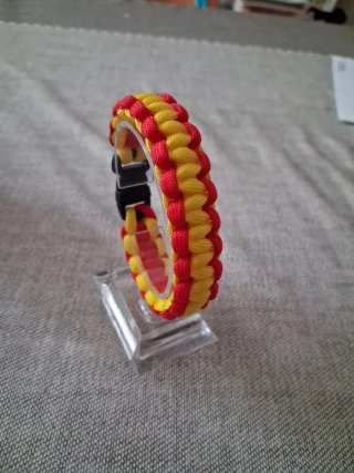 Pulsera paracord España roja y amarilla