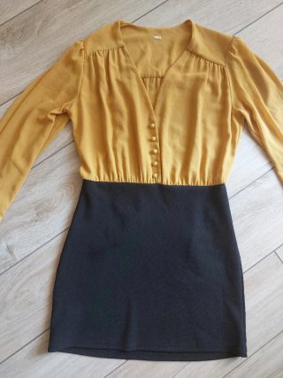 Abito H&M nero e senape Taglia M
