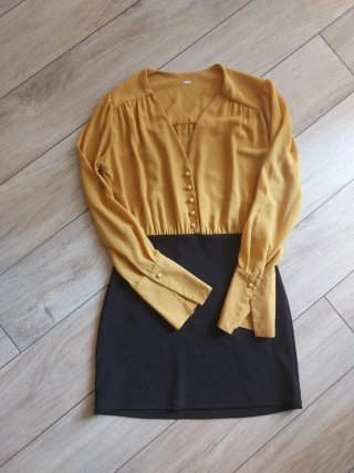 Abito H&M nero e senape Taglia M