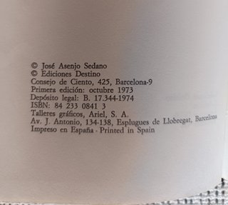 Libro. Crónica. José Asenjo Sedano.