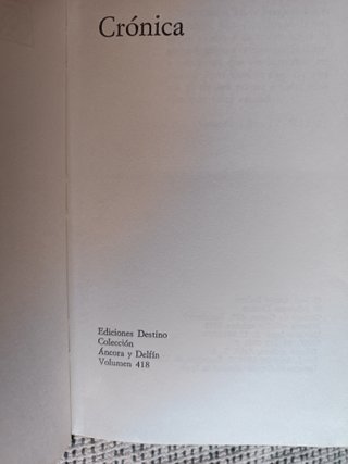 Libro. Crónica. José Asenjo Sedano.