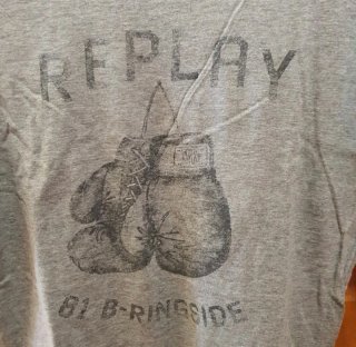 Camiseta Replay Gris Boxeo