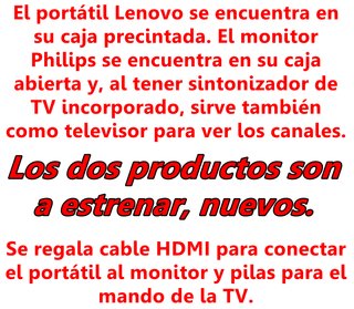 Portátil Lenovo + Monitor Philips 22" FHD