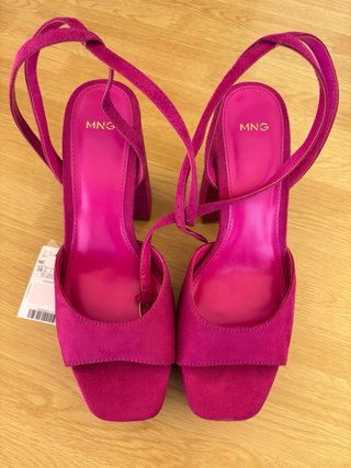 Zapatos tacón plataforma fucsia