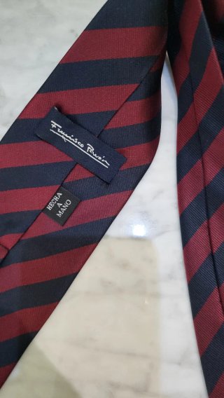 Corbata Cortaba Francisco Pavon Rayas Azul/Rojo