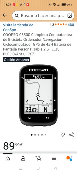 Ciclocomputador GPS Coospo CS500
