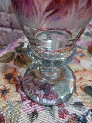 Calice Cristallo Bohemia Cavalli Incisi