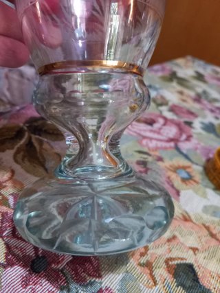 Calice Cristallo Bohemia Cavalli Incisi