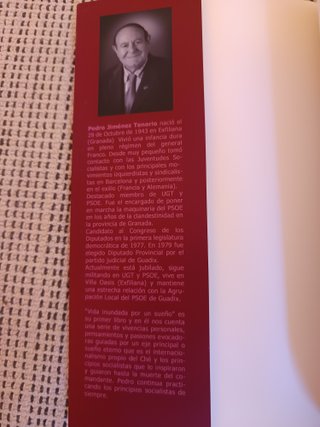 Libro.Vida inundada por un sueño. Jiménez Tenorio