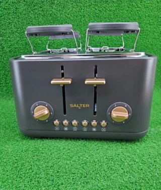 Tostadora Salter Pebble 4 Rebanadas Negra