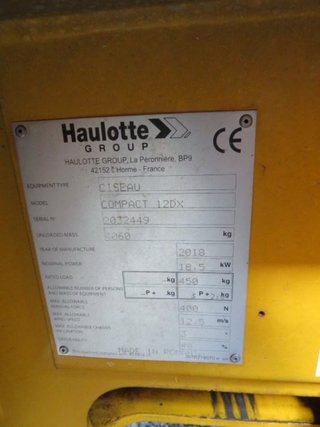 Plataforma Elevadora Haulotte Compact12DX