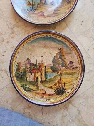 Coppia Piatti Decorativi Vintage
