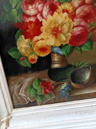 Coppia dipinti natura morta fiori