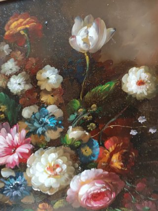 Coppia dipinti natura morta fiori