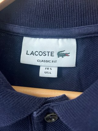 Camisa Polo Manga Larga Lacoste Azul