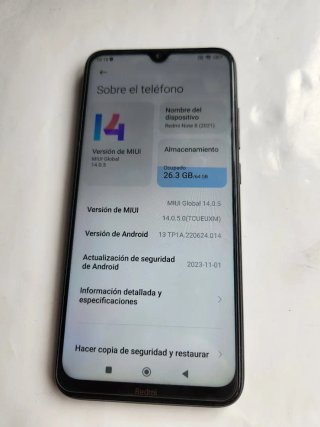Xiaomi Redmi Note 8 2021 Negro