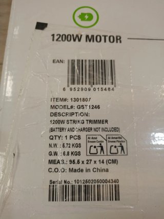 Desbrozadora eléctrica Greenwork GST1246