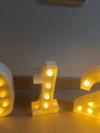 Lámpara Número y letras Decorativo 0,1,23,M,S,RAOY