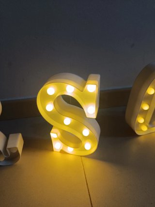 Lámpara Número y letras Decorativo 0,1,23,M,S,RAOY