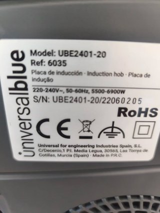 Placa Vitrocerámica Universalblue Blanca