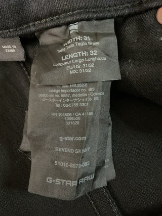 Pantalón Skinny G-Star RAW hombre (W31/ L32)