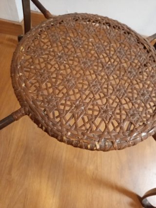 Mesa redonda cristal y forja