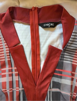 Vestido ChicMe Tartán Rojo Talla M