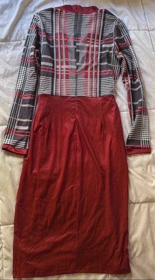 Vestido ChicMe Tartán Rojo Talla M