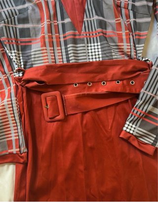 Vestido ChicMe Tartán Rojo Talla M