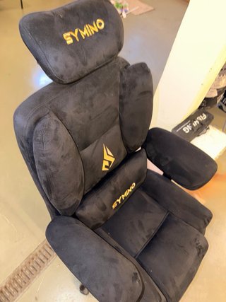 Sillón de escritorio SYMINO negro terciopelo