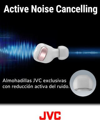 Auriculares Inalámbricos JVC Blanco y Oro Rosa