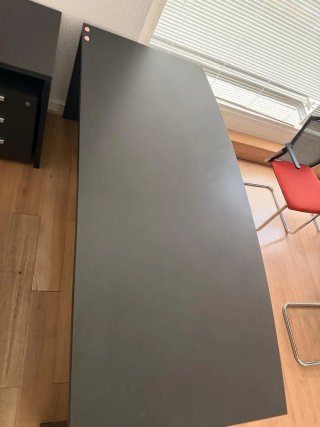 Escritorio oficina negro madera grande