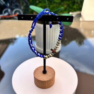 Pulsera Cruz Plata ley 925 y Acero Inoxidable