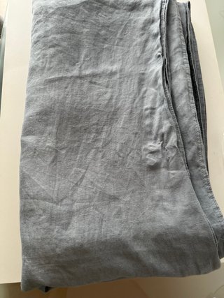 ZaraHome Colcha/Funda Edredón Lino100%  Azul cielo