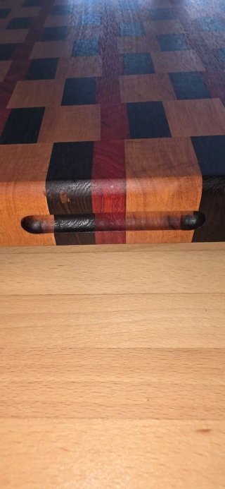 Tabla de cortar  madera maciza diseño damero