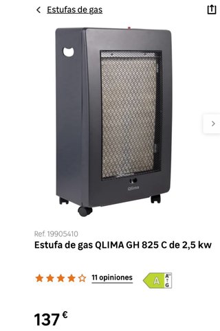 Estufa Gas QLIMA GH 825 C