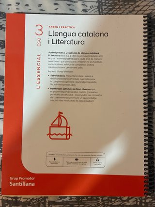 Libro lengua catalana y literatura Santillana