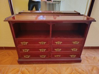 Mueble de entrada madera con cajones