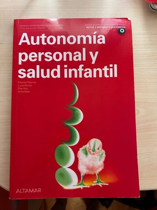 Libro autonomía personal y salud infantil/ ALTAMAR
