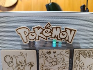 Set 8 Calamite Pokemon Legno incise a laser