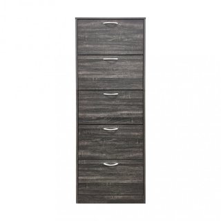 Scarpiera Salvaspazio 5 Ante Grigio Scuro 60x180cm