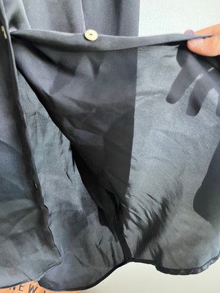 Camisa Zara Negra Manga Larga Talla M
