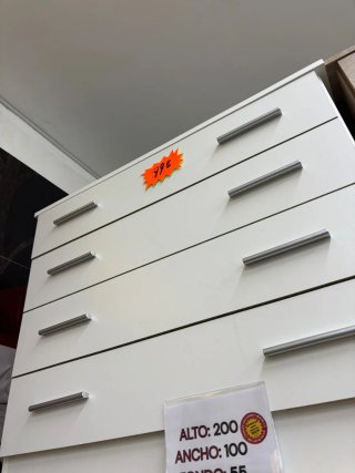 Cajonera madera y metal gris