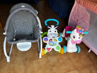 Pack Cuna Parque Asalvo + 3 Juguetes Bebé