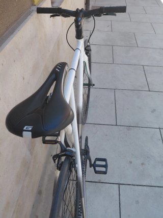 Bicicleta Fixie Pole&bike CMNDR Blanca