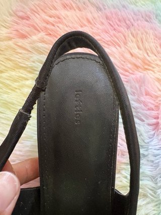 Zapatos Slingback Lefties Negros Cadena