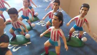 Lote jugadores fútbol goma dura antiguos