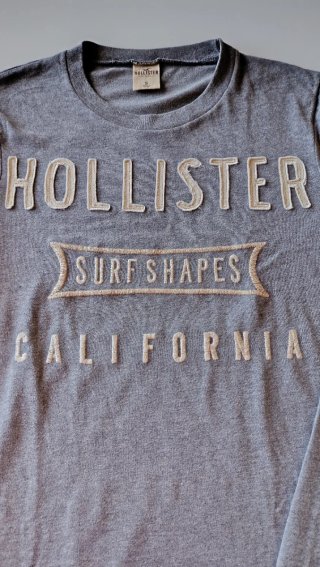 Camiseta Hollister Gris Talla S