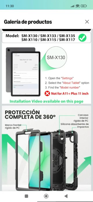 Custodia Samsung Galaxy Tab A11/A9 8,7