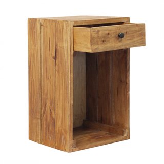 Mobiletto con Cassetto Comodino in Legno Massello